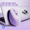 Chuột không dây Bluetooth SIDOTECH INPHIC M8 Silent chống ồn sạc pin màu tím cute laptop giá 219k giảm từ 269k 5