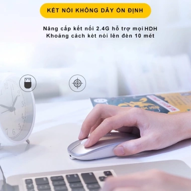 Chuột không dây Bluetooth SIDOTECH M1P tự sạc, 8 tuần 1 sạc Tablet PAD 134k 4