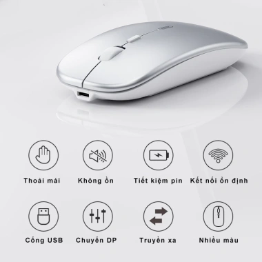 Chuột không dây Bluetooth SIDOTECH M1P tự sạc, 8 tuần 1 sạc Tablet PAD 134k 7