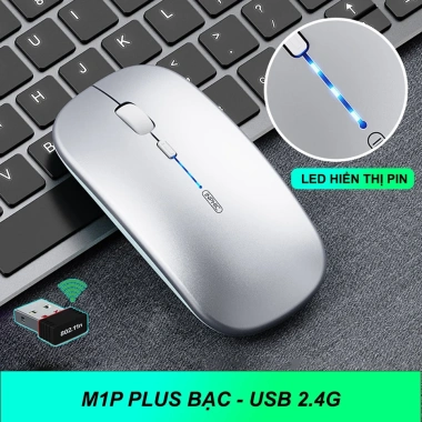 Chuột không dây Bluetooth SIDOTECH M1P tự sạc, 8 tuần 1 sạc Tablet PAD 134k 10