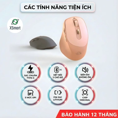 Chuột Không Dây Bluetooth X7/A3 Pin Sạc 2 chế độ PC Laptop giá 197.676₫ 4