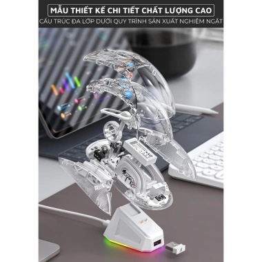 Chuột không dây Bluetooth Ziyou X2 PRO VIP Mouse trong suốt LED RGB, pin sạc cho PC và Laptop - giá ưu đãi 358.999₫ 5