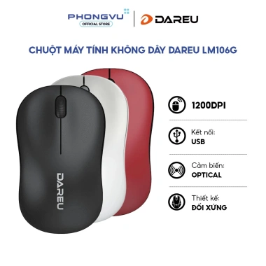 Chuột không dây DAREU LM106G - Bảo hành 24 tháng, Giá chỉ 128.000 VND, Giá tốt