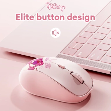 Chuột không dây Disney QS‑MS07 - Kết nối ổn định, chống mồ hôi, hoa văn dễ thương, 3 tốc độ - Giá chỉ 251.900₫