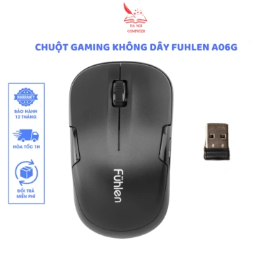 Chuột không dây Fuhlen A06G DPI 1.000 USB 2.4GHz, nội địa, 143k, bảo hành 12 tháng, tặng pin