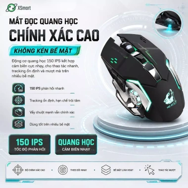 Chuột không dây GAME Wolf X8 PRO 2.4GHz Siêu Ngầu Tự Đổi Màu 179k 6 Chuột không dây GAME Wolf X8 PRO 2.4GHz Siêu Ngầu Tự Đổi Màu 179k 6