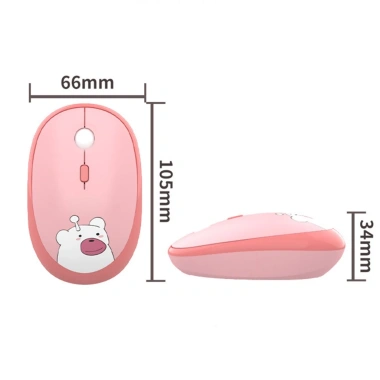 Chuột không dây Hello Bear Mofii hồng cute hình gấu - Giá ưu đãi 99.000₫