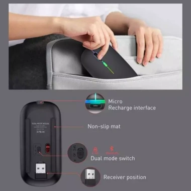 Chuột Không Dây HP W10 - 2 Chế Độ Kết Nối, Pin Sạc Tiện Lợi, Siêu Bền 150.000 VND 7