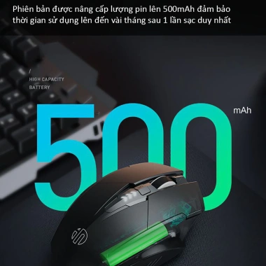 Chuột không dây INPHIC F1S Bluetooth pin sạc silent, chống ồn, cho gaming và văn phòng 4