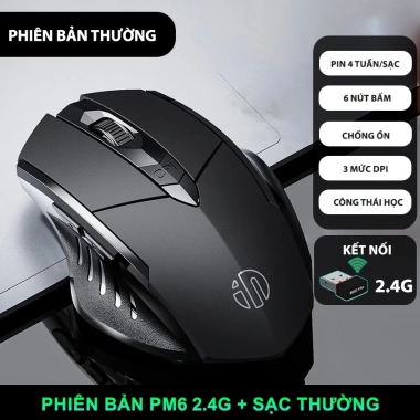 Chuột không dây INPHIC F1S Bluetooth pin sạc silent, chống ồn, cho gaming và văn phòng 9