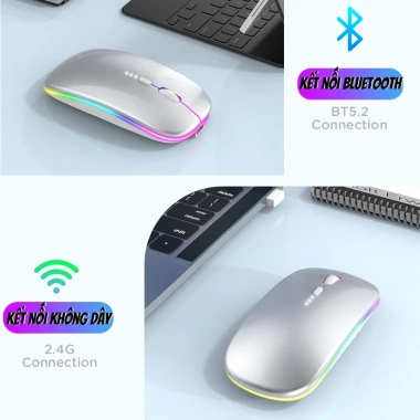Chuột Không Dây LAMJAD Pin Sạc Click êm ái Tín hiệu 10-20m Giá 84.999 VND 6