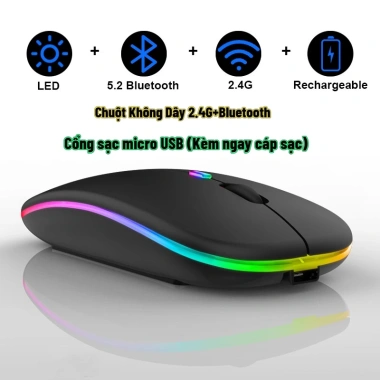 Chuột Không Dây LAMJAD Pin Sạc Click êm ái Tín hiệu 10-20m Giá 84.999 VND 9