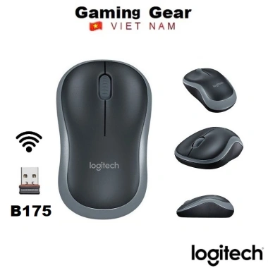 Chuột không dây Logitech B175 USB 2.4GHz - Giá 209.000đ, pin lâu, thiết kế gọn nhẹ