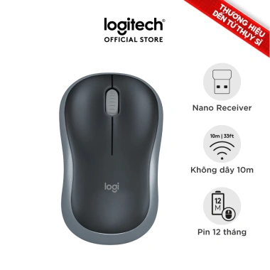 Chuột không dây Logitech B175 USB 2.4GHz, pin 1 năm, gọn nhẹ, thuận 2 tay, PC/Laptop, 219.000₫