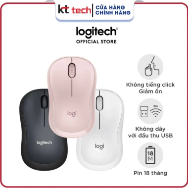 Chuột Không Dây Logitech M220 - Công Tắc On Off, Độ Nhạy Cao, Tặng Pin, Màu Ngẫu Nhiên