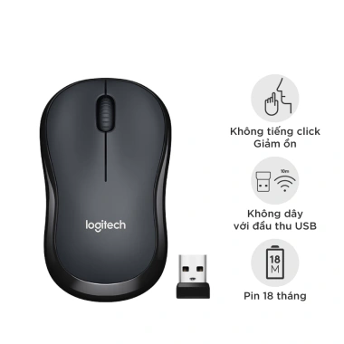 Chuột Không Dây Logitech M220 - Công Tắc On Off, Độ Nhạy Cao, Tặng Pin, Màu Ngẫu Nhiên 2 Chuột Không Dây Logitech M220 - Công Tắc On Off, Độ Nhạy Cao, Tặng Pin, Màu Ngẫu Nhiên 2