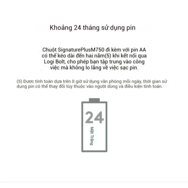 Chuột không dây Logitech M750 công thái học không tiếng ồn, giảm giá 228.000 VNĐ