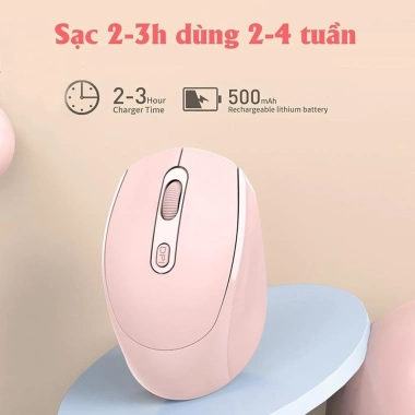 Chuột không dây M107 - Kết nối Laptop, Điện thoại, iPad, 2 chế độ USB/Bluetooth, thiết kế cute giá rẻ 68.250 VND 4 Chuột không dây M107 - Kết nối Laptop, Điện thoại, iPad, 2 chế độ USB/Bluetooth, thiết kế cute giá rẻ 68.250 VND 4