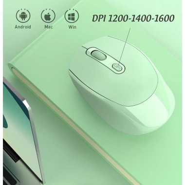 Chuột không dây M107 - Kết nối Laptop, Điện thoại, iPad, 2 chế độ USB/Bluetooth, thiết kế cute giá rẻ 68.250 VND
