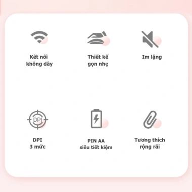 Chuột không dây M107 - Kết nối Laptop, Điện thoại, iPad, 2 chế độ USB/Bluetooth, thiết kế cute giá rẻ 68.250 VND