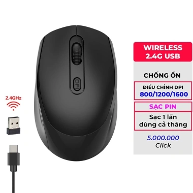 Chuột không dây M107 - Kết nối Laptop, Điện thoại, iPad, 2 chế độ USB/Bluetooth, thiết kế cute giá rẻ 68.250 VND 9 Chuột không dây M107 - Kết nối Laptop, Điện thoại, iPad, 2 chế độ USB/Bluetooth, thiết kế cute giá rẻ 68.250 VND 9