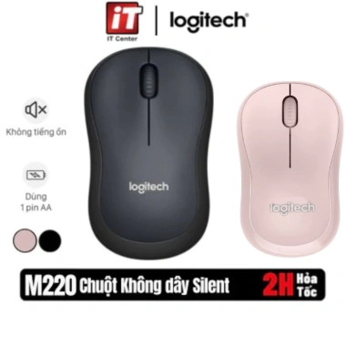 Chuột không dây M220 Click Silent giảm ồn USB - phù hợp PC/Laptop, giá chỉ 159.000₫