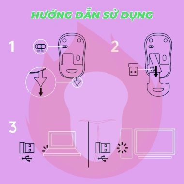 Chuột Không Dây M220 Silent Bluetooth giảm tiếng ồn, USB tặng Pin - Giá 100.000đ 4