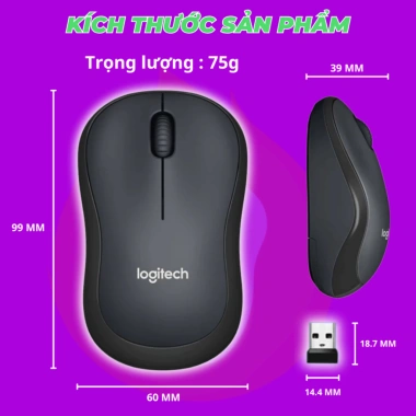 Chuột Không Dây M220 Silent Bluetooth giảm tiếng ồn, USB tặng Pin - Giá 100.000đ 5