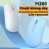 Chuột không dây M280 chống ồn, pin sạc, Bluetooth + USB 2.4GHz, độ trễ thấp, thiết kế gọn nhẹ – đa môi trường, tương thích Laptop PC Tablet, 59k 5