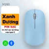 Chuột không dây M280 chống ồn, pin sạc, Bluetooth + USB 2.4GHz, độ trễ thấp, thiết kế gọn nhẹ – đa môi trường, tương thích Laptop PC Tablet, 59k 9