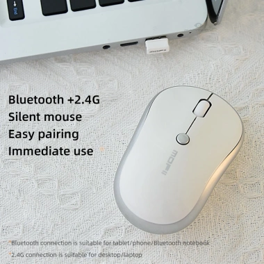 Chuột Không Dây MOFFI M5 Bluetooth 2.4G Không Tiếng Click Giá 134k Giảm Giá