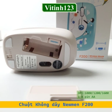 Chuột Không Dây Newmen F200 - Độ Nhạy 2.000 DPI, Thiết Kế Ergonomic, Giá Gốc 374,100 VND Giảm còn 290,000 VND