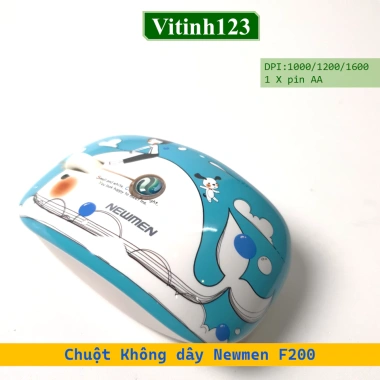 Chuột Không Dây Newmen F200 - Độ Nhạy 2.000 DPI, Thiết Kế Ergonomic, Giá Gốc 374,100 VND Giảm còn 290,000 VND