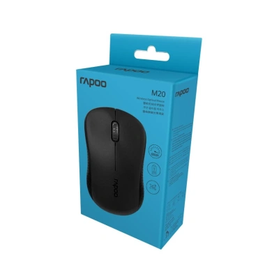 Chuột không dây Rapoo M20 Black nhẹ, độ trễ thấp, pin 12 tháng, giảm giá 137k