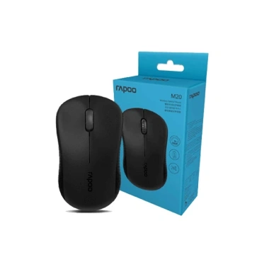Chuột không dây Rapoo M20 Black nhẹ, độ trễ thấp, pin 12 tháng, giảm giá 137k