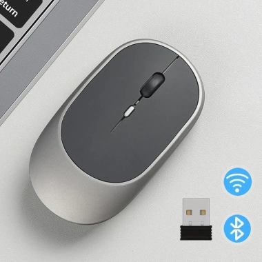 Chuột không dây sạc lại Bluetooth + USB nhỏ gọn, không tiếng ồn, tiện mang đi - 79.800₫ 4