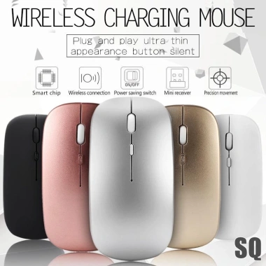 Chuột không dây siêu mỏng 2.4G, sạc được, độ trễ thấp, giá ưu đãi 92.070₫