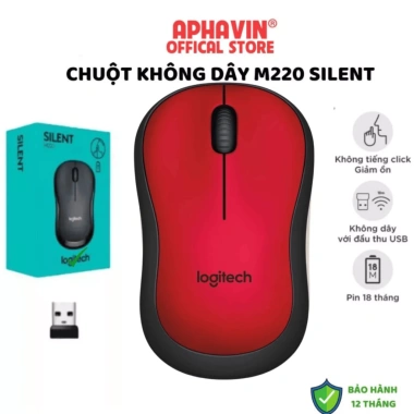 Chuột Không Dây Silent M220 - Giảm Tiếng Ồn, Phù Hợp Laptop PC, Văn Phòng, BH 12 Tháng - 160.000₫