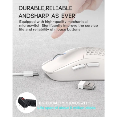 Chuột không dây Type‑C 2.4G Click Silent giảm ồn, USB, phù hợp PC/Laptop - 249k