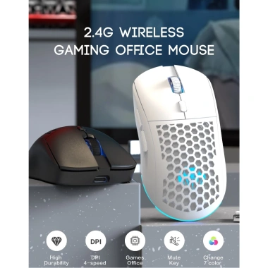 Chuột không dây Type‑C 2.4G Click Silent giảm ồn, USB, phù hợp PC/Laptop - 249k