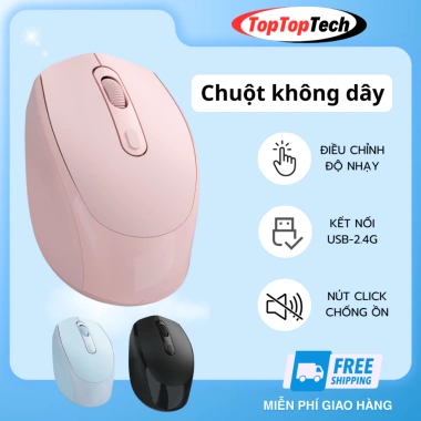 Chuột không dây USB 2.4G Pin AA - Chơi game, làm việc, giảm mỏi tay, giá 99.000đ