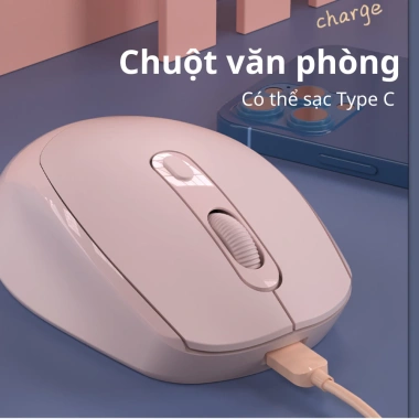 Chuột không dây USB 2.4G Pin AA - Chơi game, làm việc, giảm mỏi tay, giá 99.000đ