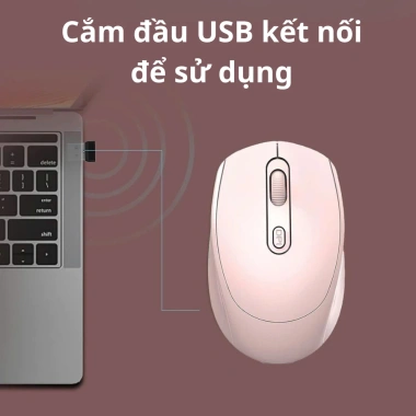 Chuột không dây USB 2.4G Pin AA - Chơi game, làm việc, giảm mỏi tay, giá 99.000đ
