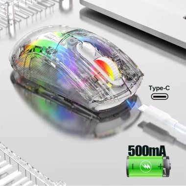 Chuột Led Không Dây Bluetooth Pin Sạc XYH20 Trong Suốt – Chống ồn, Đa kết nối, Giá 450k
