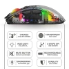 Chuột Led Không Dây Bluetooth Pin Sạc XYH20 Trong Suốt – Chống ồn, Đa kết nối, Giá 450k 6