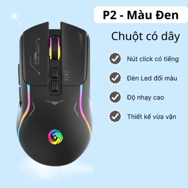 Chuột máy tính có dây 8.800 DPI Thiết kế công thái học, chơi game mượt mà, không tiếng ồn, giảm giá 139k