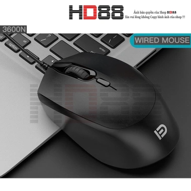 Chuột máy tính có dây HD88 A19 - Quang 3.600N, độ chính xác cao, giá chỉ 85.000₫