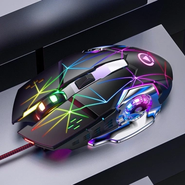Chuột máy tính có dây PKSMART G5 G15 LED 7 màu, DPI 3.200, siêu mượt cho game và văn phòng - giá 89.000