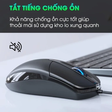 Chuột máy tính có dây SIDOTECH P20 Gaming Silent DPI 1.200, giá rẻ 93k, tắt âm, chống ồn cho laptop
