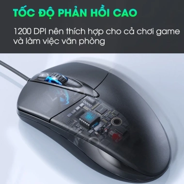 Chuột máy tính có dây SIDOTECH P20 Gaming Silent DPI 1.200, giá rẻ 93k, tắt âm, chống ồn cho laptop
